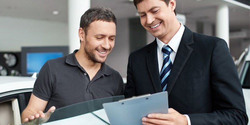 Spence Chevrolet customer looking at available protection plans