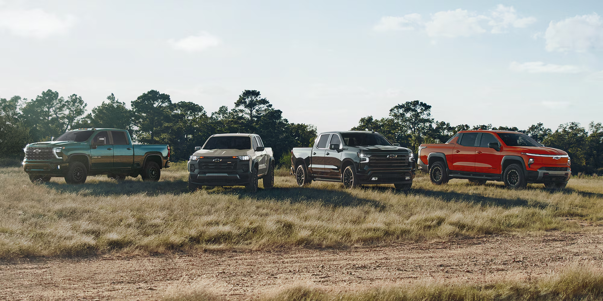 chevrolet brand car in row
